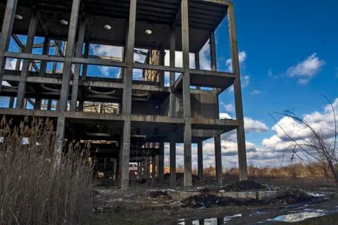 Devastated factory Stock Photos