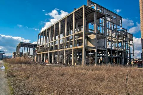 Devastated factory Stock Photos