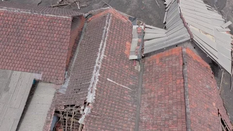 Devastating aftermath of semeru volcano eruption in java Stock Footage 328918386