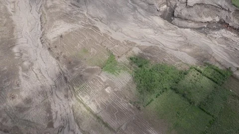 Devastating aftermath of the semeru volcano eruption in east java, indonesia Stock Footage 331307427