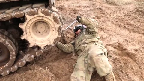 Devastating Artillery Weapon - Powerful M109 Paladin Howitzer  (20) Video stock 253333728