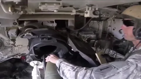 Devastating Artillery Weapon - Powerful M109 Paladin Howitzer  (37) Stock Footage 253334250