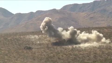 Devastating Artillery Weapon - Powerful M109 Paladin Howitzer  (40) Stock Footage 253334349