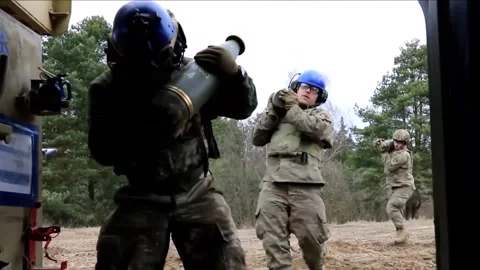 Devastating Artillery Weapon - Powerful M109 Paladin Howitzer  (47) Video stock 253334606