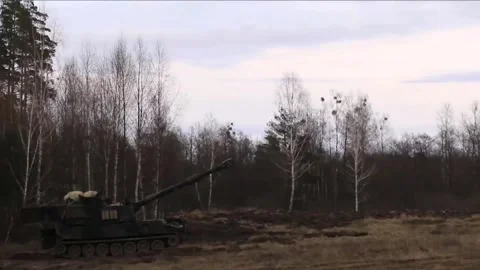 Devastating Artillery Weapon - Powerful M109 Paladin Howitzer  (50) Video stock 253334730