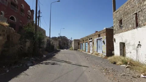 The devastation of the war in Yemen Stock Footage 148651251