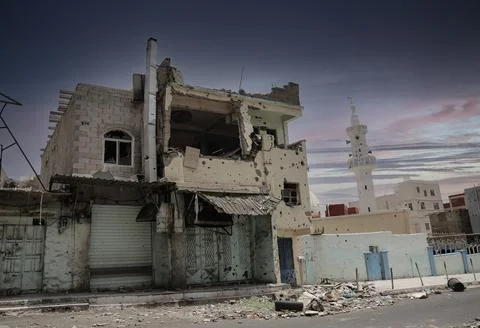 The devastation of war in Yemen Stock Photos