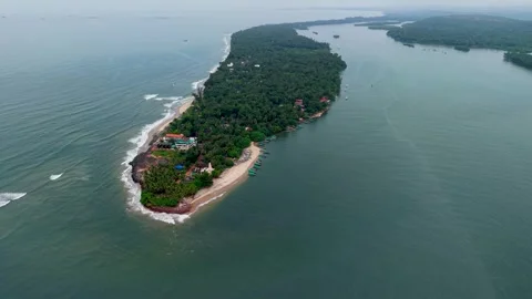 Devbag beach near Malvan, Maharashtra, India Stock Footage 320569200