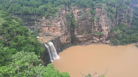 Devdari Waterfall in Chandauli, Uttar Pradesh, India Stock-Footage 344278382