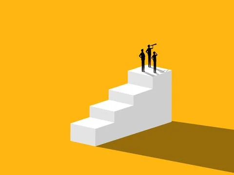 Develop and Research, Find New Opportunity. Team Thinking and Deciding on T.. Stock Illustration