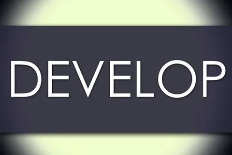 Develop - business concept with text 스톡 일러스트
