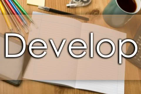 Develop - business concept with text Stock Photos