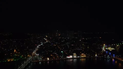 Develop City lighting night view Video stock 272181193