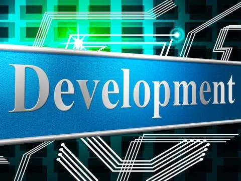 Develop development representing forming success and advance Stockillustratie