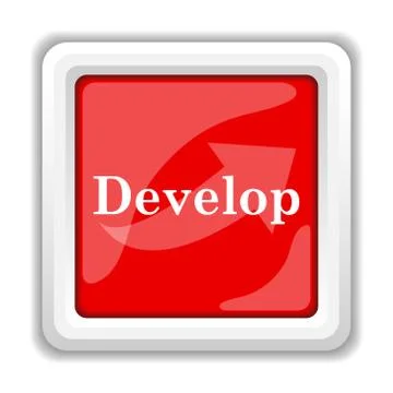 Develop icon. internet button on white background.. 스톡 일러스트