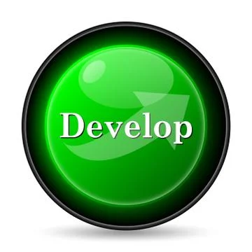  develop icon. internet button on white background.. 스톡 일러스트