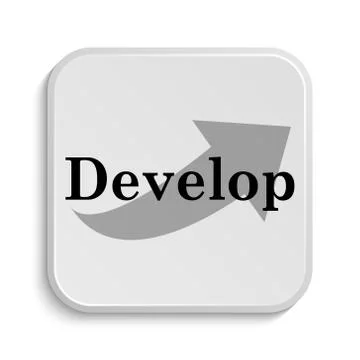 Develop icon. Internet button on white  background.. Stockillustratie