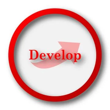 Develop icon. Internet button on white  background.. Stockillustratie