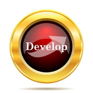 Develop icon. Internet button on white background.. 스톡 일러스트