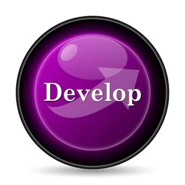 Develop icon. Internet button on white background.. 스톡 일러스트