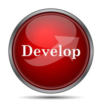 Develop icon. Internet button on white background.. イラスト素材