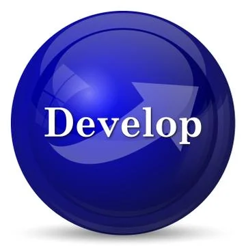 Develop icon. Internet button on white background.. 스톡 일러스트