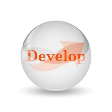 Develop icon. Internet button on white background.. イラスト素材