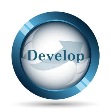 Develop icon. Internet button on white background.. イラスト素材