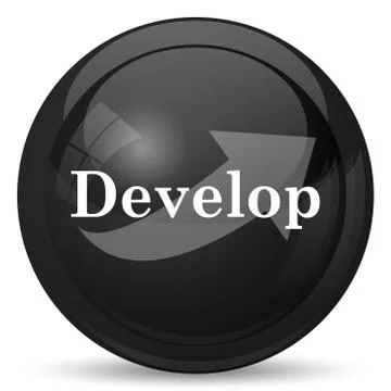 Develop icon. Internet button on white background.. イラスト素材