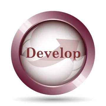 Develop icon. Internet button on white background.. イラスト素材