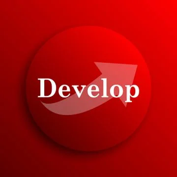 Develop icon. Internet button on white background.. Stockillustratie