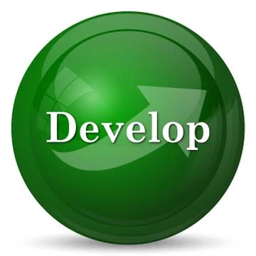 Develop icon. Internet button on white background.. イラスト素材