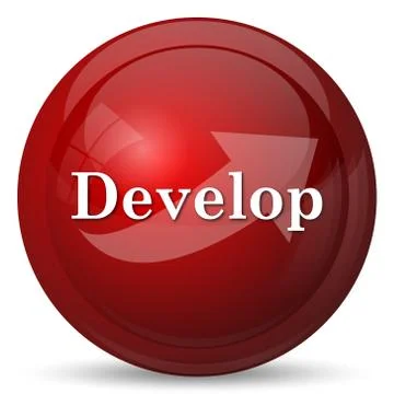 Develop icon. Internet button on white background.. Stock Illustration