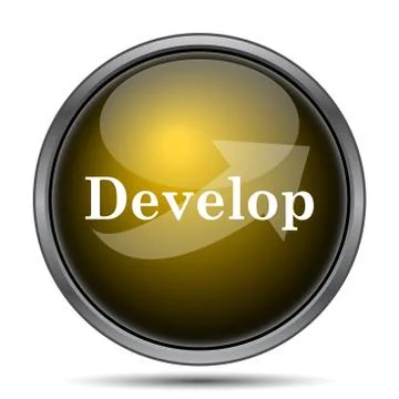 Develop icon. Internet button on white background.. 스톡 일러스트