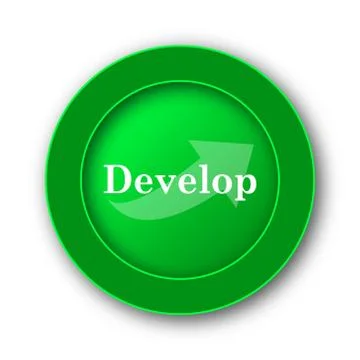 Develop icon. Internet button on white background.. Stock Illustration