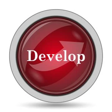 Develop icon. Internet button on white background.. Stock Illustration
