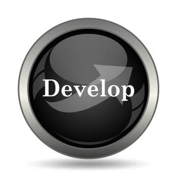 Develop icon. Internet button on white background. . Stockillustratie