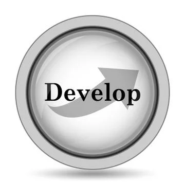 Develop icon. Internet button on white background.. Stockillustratie