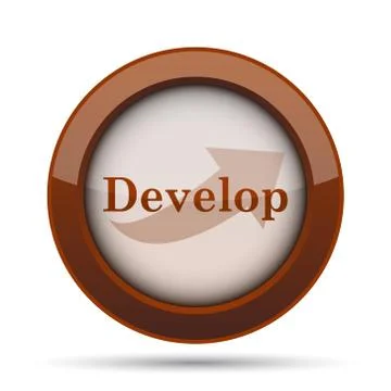 Develop icon. Internet button on white background. . 스톡 일러스트
