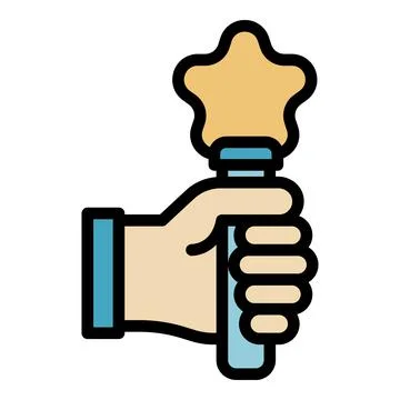 Develop magic stick icon color outline vector 스톡 일러스트