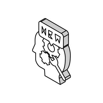 Develop new skills business isometric icon vector illustration イラスト素材