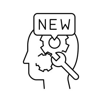 Develop new skills business line icon vector illustration Illustrazione stock