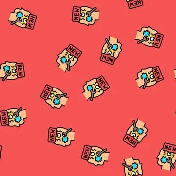 Develop new skills business vector seamless pattern Stock Illustration