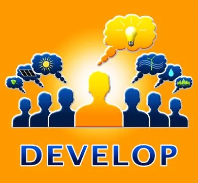Develop People Meaning Growth Progress 3d Illustration Stock Illustration