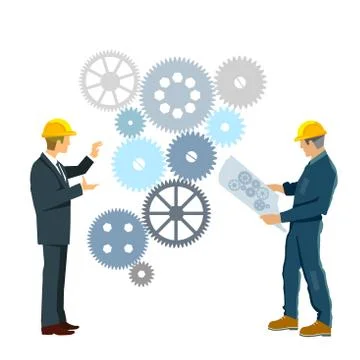 Develop plan work together, illustration Stock Illustration