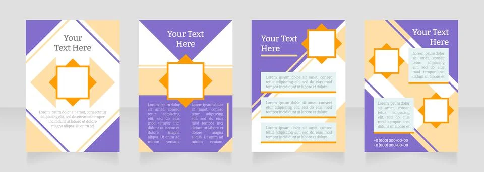 Develop strategic plan blank brochure layout design Stock Illustration