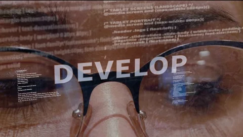 Develop text on background of developer Stock Footage 105659988