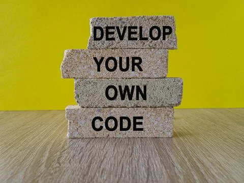 Develop your own code symbol. 스톡 사진