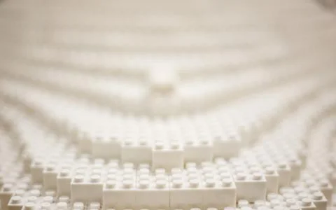 Developement idea skill with color plastic blocks Stock Photos