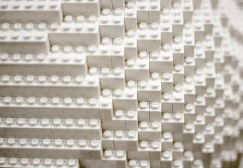 Developement idea skill with color plastic blocks Stock Photos